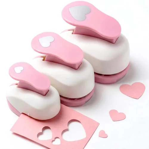 Miniatura 8 de LOVEINUSA 3 perforadoras de agujeros circulares, diferentes tamaños (1+ 5/8 + 3/8 pulgadas) de cortadora de papel para scrapbooking, diseños