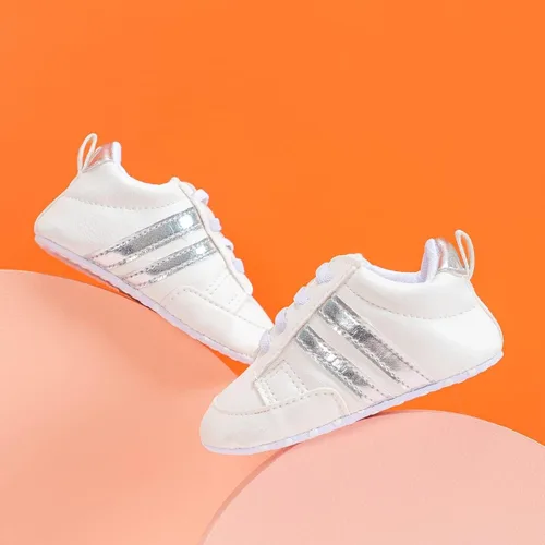 Miniatura 4 de Tenis unisex de piel sintética de alta calidad para bebé, suela antideslizante suave, para recién nacidos, zapatos de casa para cuna