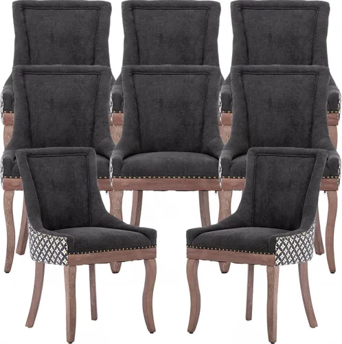 Miniatura 31 de ODUSE-DAILY Juego de 2 Sillas de Comedor, Sillas de Cocina y Comedor, Sillas de Comedor Tapizadas de Tela, Ribete de Tachuelas, Patas de Madera