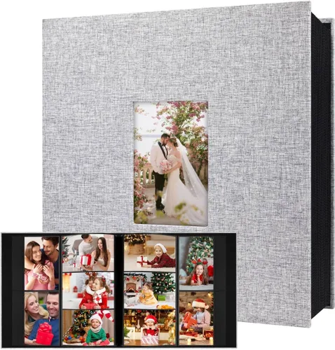 Miniatura 13 de Aevdor - Álbum de fotos de 4 x 6 pulgadas (10 x 15 cm) con 700 bolsillos, cubierta de cuero, capacidad extragrande para álbumes de fotos familiares