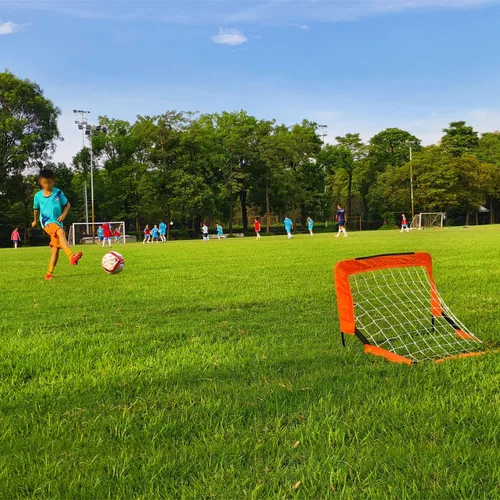 Miniatura 7 de LOMGWAYS Soccer Goal – Foldable Frame Net for Kids + Youth – Indoor + Outdoor Soccer Goal with Carry Bag – Easy Set up – Multiple Sizes for Practice