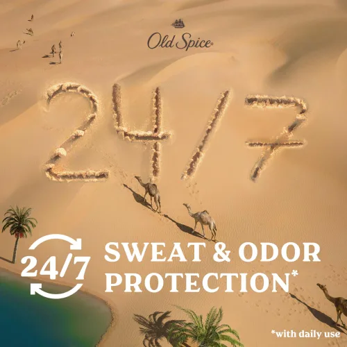 Miniatura 4 de Old Spice Dry Feel Desodorante antitranspirante para hombres, frescura de larga duración 24/7, protección contra el sudor y el olor 24/7, suave