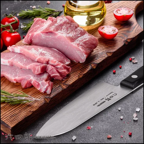 Miniatura 7 de Santoku Cuchillo de cocina martillado de damasco VG10 de 6.7 pulgadas, 37 capas, hoja forjada de acero inoxidable de alto carbono
