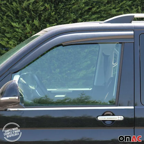 Miniatura 8 de OMAC Deflector de protección contra la lluvia de la visera de ventana para Dodge Sprinter 2003-2006 Humo 2 piezas