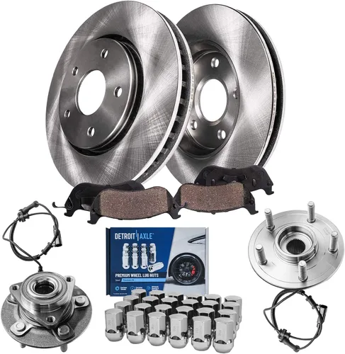 Miniatura 64 de Detroit Axle - Rotores de freno para Jeep Compass 2015-2022 Renegade 2016-2022 Fiat 500X 2016-2022, 2018, 2019, 2020, 2021. Reemplazo de rotores