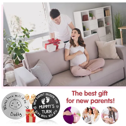 Miniatura 3 de 2 piezas de regalos de decisión para padres nuevos, regalo de embarazo para mamá por primera vez, regalo de revelación de género para bebés, baby