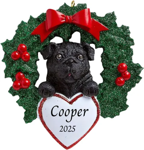 Miniatura 33 de Adornos personalizados para árbol de Navidad 2025 para mascotas, Chihuahua con corona, recuerdo para los amantes de los perros de los cachorros