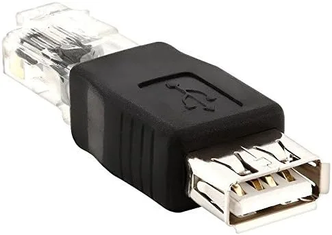 Miniatura 2 de MaxLLTo USB tipo A hembra a RJ45 macho Ethernet adaptador router conector enchufe enchufe