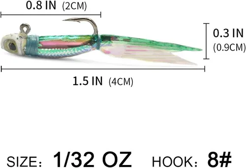 Miniatura 3 de YZD Silverside Minnow Crappie Jig 12pieza(s)