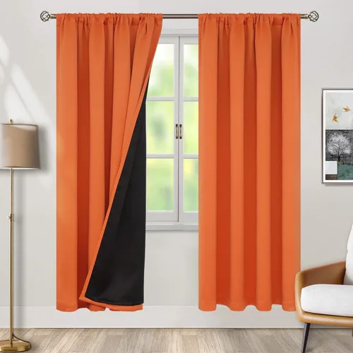 Miniatura 40 de BGment - Cortinas opacas para sala de estar de 63 pulgadas de largo, juego de 2 paneles, cortinas para oscurecer toda la habitación, cortinas