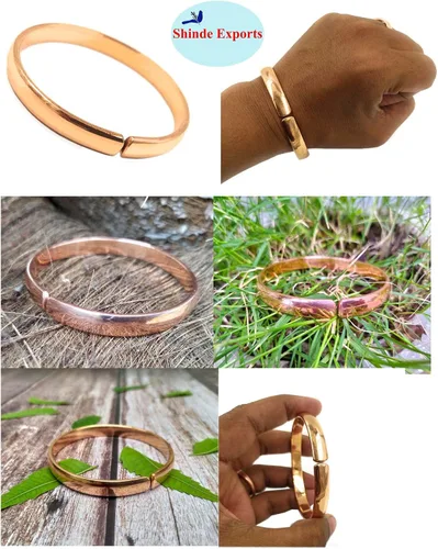 Miniatura 2 de SHINDE EXPORTS Pulseras kada de cobre puro para hombre y mujer