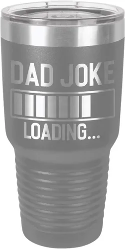 Miniatura 16 de Dad Joke Loading Maroon - Vaso de bebida de 30 onzas con popote y tapa superior deslizante Taza de viaje grabada con láser Comparar con Yeti