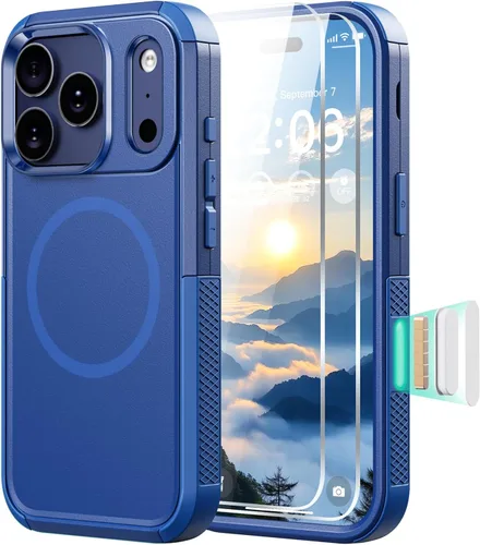 Miniatura 45 de Diverbox Funda para iPhone 13 [compatible con MagSafe] [con protector de pantalla] [a prueba de golpes] [a prueba de caídas] Funda de protección