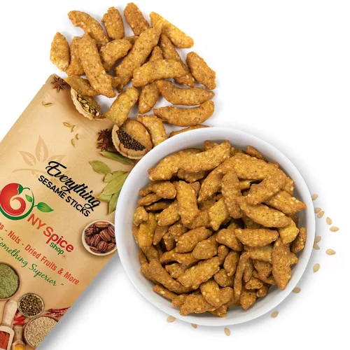 Miniatura 14 de NY Spice Shop Palitos de sésamo cajún – Mezcla de aperitivos tostados de sésamo cajún picante de 1 libra – Bocados crujientes de sabor picante