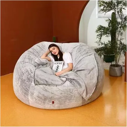 Miniatura 10 de NAZARR Puf para adultos (sin relleno), silla de puf gigante, sillas de puf grandes, funda para silla puff grande, silla puff para adultos de 5 pies