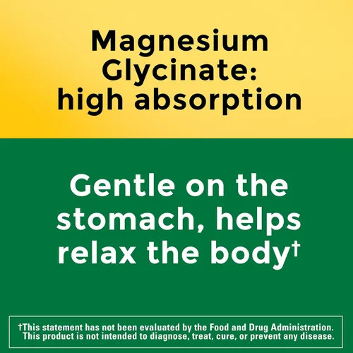 Miniatura 4 de Nature Made Gomitas de glicinato de magnesio de alta absorción 100 mg por porción, soporte muscular, nervio, hueso y corazón, suplemento