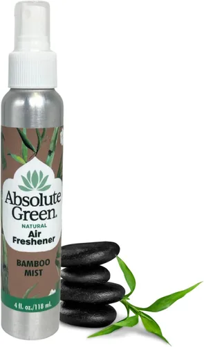 Absolute Green Ambientador en aerosol, no tóxico, cubre olores, seguro para niños y mascotas, aroma natural de niebla de bambú de 4 onzas (paquete