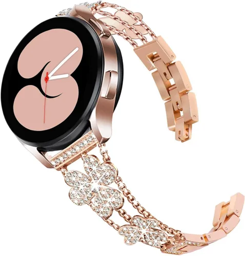 Miniatura 9 de DEALELE Correas compatibles con Samsung Galaxy Watch 6/6 Classic / 5/5 Pro / 4/4 Classic / 3 1.614 in / Active 2, correa de repuesto de metal de 1#
