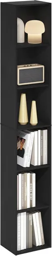 Miniatura 24 de Furinno Fulda Estantería de Libros, Estantería Estrecha de 2 Niveles, Librero con Estante de Almacenamiento de 6 Pulgadas de Ancho, 9.3 x 5.9 x 21.2