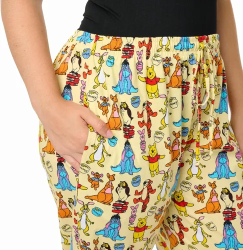Miniatura 4 de Disney Pantalones de descanso para mujer, pantalones de pijama de algodón con estampado completo