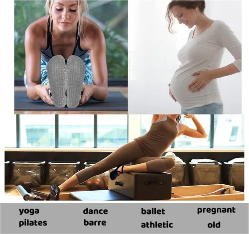 Miniatura 6 de Diu Life Paquete de 3 Calcetines de Pilates Yoga con Agarres para Mujeres, Antideslizantes, Entrenamiento, Pure Barre, Ballet, Danza, Calcetines