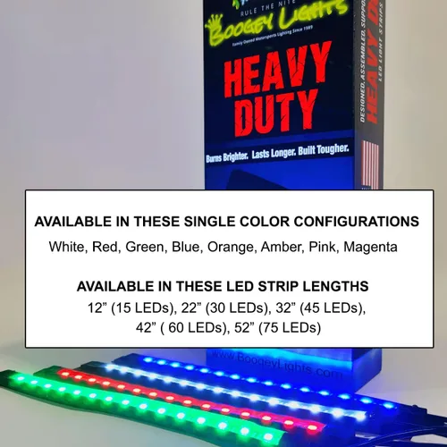 Miniatura 3 de Boogey Lights PGU-HDUTY-WH-60L Tira LED blanca resistente, 1 paquete