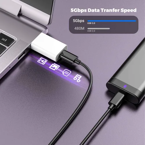 Miniatura 3 de Adaptador USB a USB C para iPhone 17/16/15, adaptador USB C hembra a USB macho, cargador convertidor tipo C para Apple Watch, AirPods 3, coche