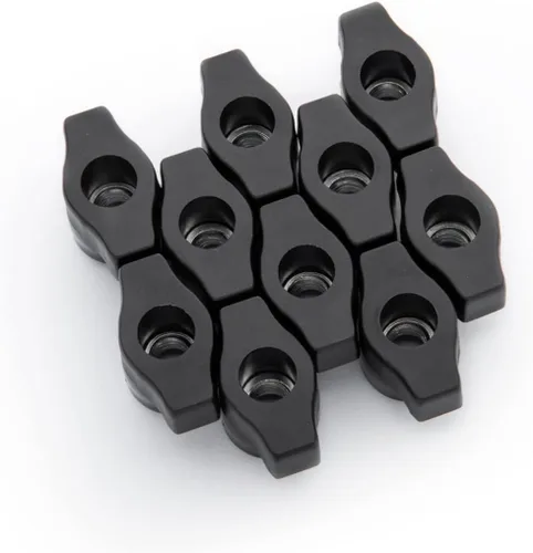 Miniatura 8 de DuBois Paquete de 10 perillas de ala de 1/4 de pulgada y 20 pomos de sujeción roscados para pista en T y accesorios de sierra de mesa, tablero