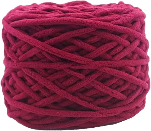 Miniatura 16 de Hilo de felpilla grueso y esponjoso, color negro, grueso, lavable, suave y cálido, hilo de punto a mano, hilo accesorio, 5.64 oz