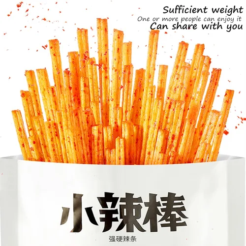 Miniatura 3 de Tiras Picantes - Latiao de Gluten Picante, Aperitivo Especial Chino Informal, Hecho de Trigo/Chile/Especias, Bajo en Azúcar y Calorías, Mejor