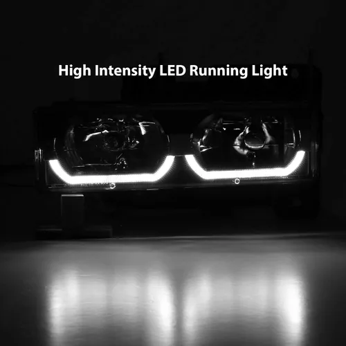 Miniatura 6 de AmeriLite - Juego de faros LED tipo C para Chevy C/K Tahoe Suburban SUV de tamaño completo, Blazer, GMC Yukon - Lado del pasajero y del conductor