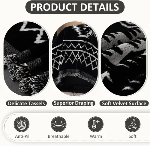 Miniatura 77 de VClife Fundas de sofá bohemio de felpilla para sofá seccional, fundas de sofá suaves y antideslizantes para sofá de 2 cojines, protector de muebles