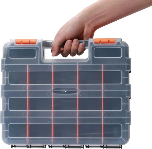 Miniatura 6 de EMENTOL Organizador de herramientas de doble cara con polímero resistente a los impactos y separadores de plástico extraíbles personalizables