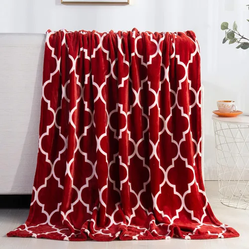 Miniatura 40 de Elegant Comfort Manta de Forro Polar de Terciopelo de Lujo Súper Suave con Estampados Navideños - Decoración del Hogar con Tema Navideño, Manta