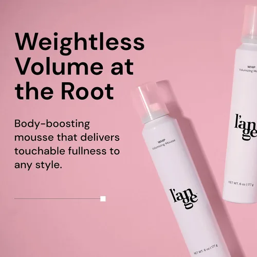L'ANGE HAIR Mousse voluminizante Whip | Espuma espesante de cabello grande | Fórmula texturizadora profesional para volumen y brillo, adecuada para