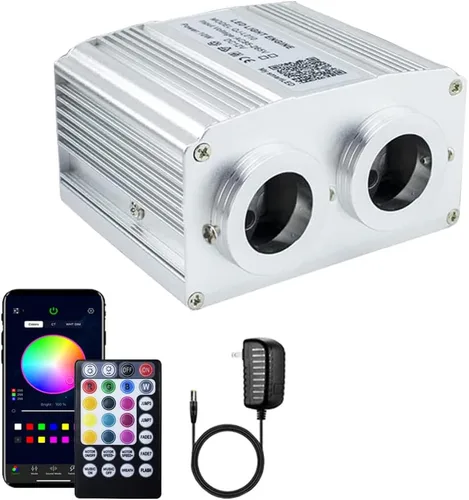 Miniatura 21 de AZIMOM Fuente de Luz de Fibra Óptica Centelleante de Alta Luminosidad 50W Motor Driver de Caja de Luz RGBW Control Remoto Bluetooth/RF Modo Sensor