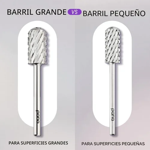 Miniatura 6 de PANA - Broca de carburo de seguridad de 3/32 pulgadas con cabezal grande de punta redonda y lisa para la eliminación de esmalte en gel y acrílico