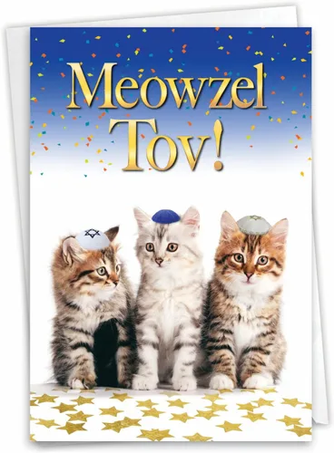 Miniatura 11 de NobleWorks - Divertida tarjeta de felicitación de Pussycat con sobre de 5 x 7 pulgadas (1 tarjeta), diseño de gato de buena suerte C7861CGG