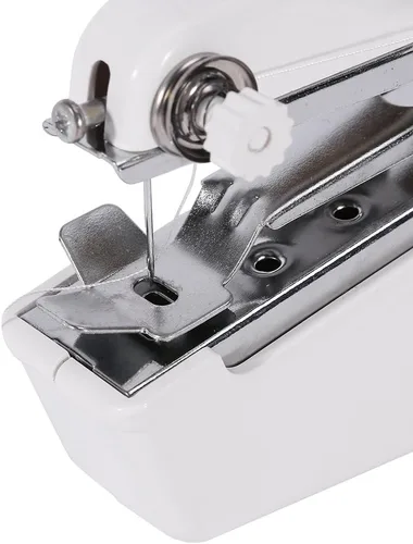 Miniatura 8 de Máquina de coser portátil, mini herramienta de mano eléctrica de costura profesional, adecuada para principiantes, tela de bricolaje, cortina
