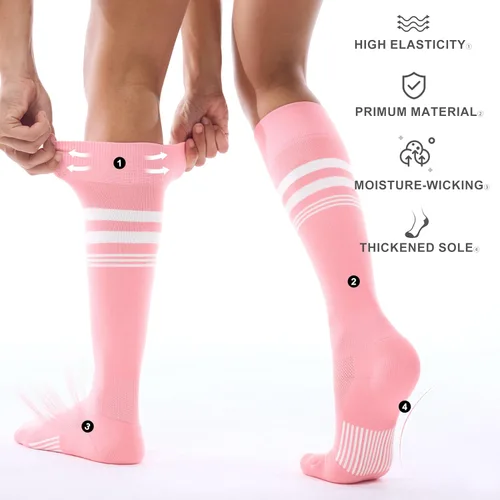 Miniatura 4 de CS CELERSPORT 23 pares de calcetines de fútbol y sóftbol para jóvenes, niños, hombres y mujeres, calcetines multideportivos