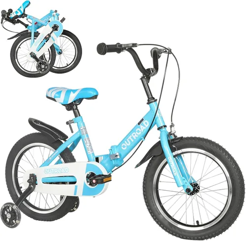 Miniatura 13 de Outroad - Bicicleta infantil para niños y niñas de 3 a 9 años, bicicleta para niños de 14, 16 y 18 pulgadas, con ruedas de entrenamiento, bicicletas