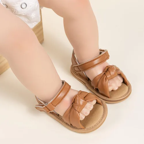Miniatura 115 de Meckior Sandalias de verano con punta abierta y suave de piel sintética para bebés y niñas pequeñas