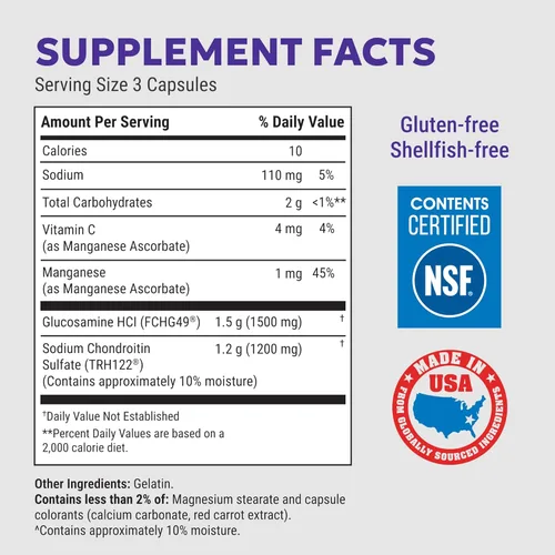 Miniatura 2 de Nutramax Laboratories Cosamin® DS Suplemento de salud articular con glucosamina y condroitina para hombres y mujeres adultos, suplemento