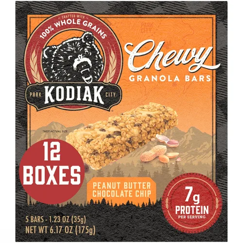 Miniatura 7 de Kodiak Cakes Barras masticables de granola, S'mores, altas proteínas, 100% granos integrales, 12 cajas con 5 barras cada una (60 barras en total)