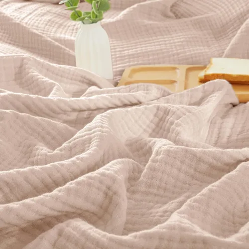 Miniatura 32 de PHF Manta de Muselina de Algodón 100%, Tamaño Queen 90"x90", Manta de Gasa Ligera de 4 Capas, Manta Minimalista Transpirable Suave como Nube para 02