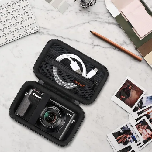 Miniatura 7 de Canboc Funda para cámara Canon PowerShot G7 X Mark III/G7X Mark II Cámara Digital 4K Vlogging, Bolsa para Cámara de Video 4K Point and Shoot, Negro