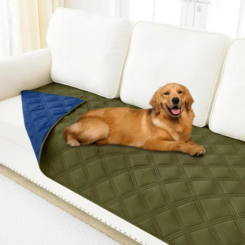 Smiry Funda Manta Impermeable para Cama de Perro de 30x70 pulgadas, Manta Suave Reversible para Mascotas, Lavable a Prueba de Fugas, Protector de