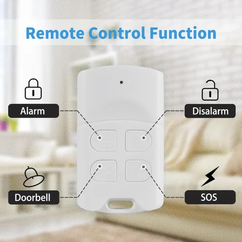 Miniatura 3 de Alarma de puerta con control remoto, alarmas inalámbricas de ventana de 120 dB con sensor abierto con múltiples modos, alarma de puerta de piscina