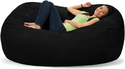 Miniatura 16 de Comfy Sacks - Puf de espuma viscoelástica de 6 pies, tumbona de color zorro polar