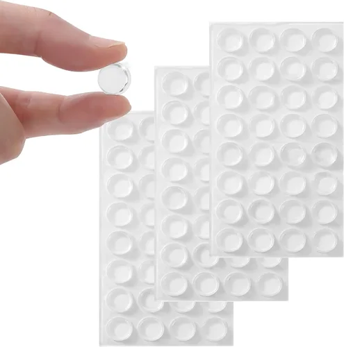 Miniatura 11 de Furnigear Parachoques para gabinete autoadhesivos de hule transparente suave - Parachoques para puerta de gabinete con puntos, topes de gabinete